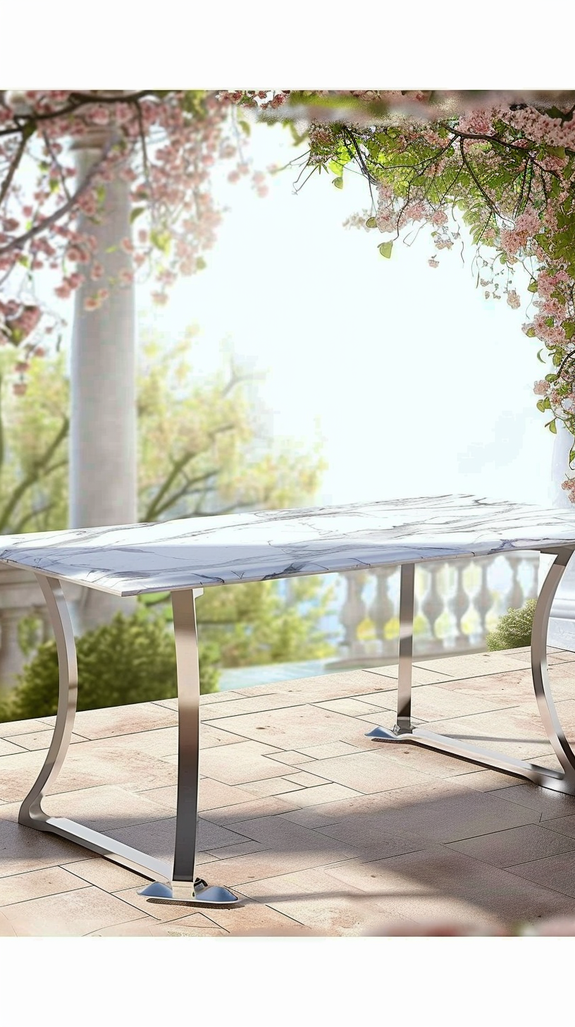 DKD HOME DECOR EETTAFEL (180 X 90 X 76 CM) MARMER