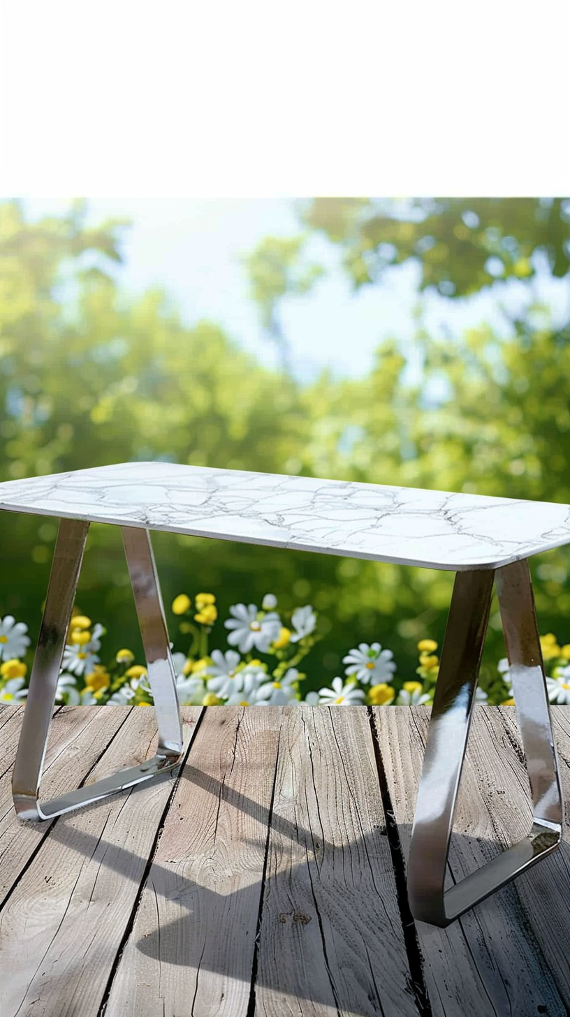 DKD HOME DECOR EETTAFEL (180 X 90 X 76 CM) MARMER