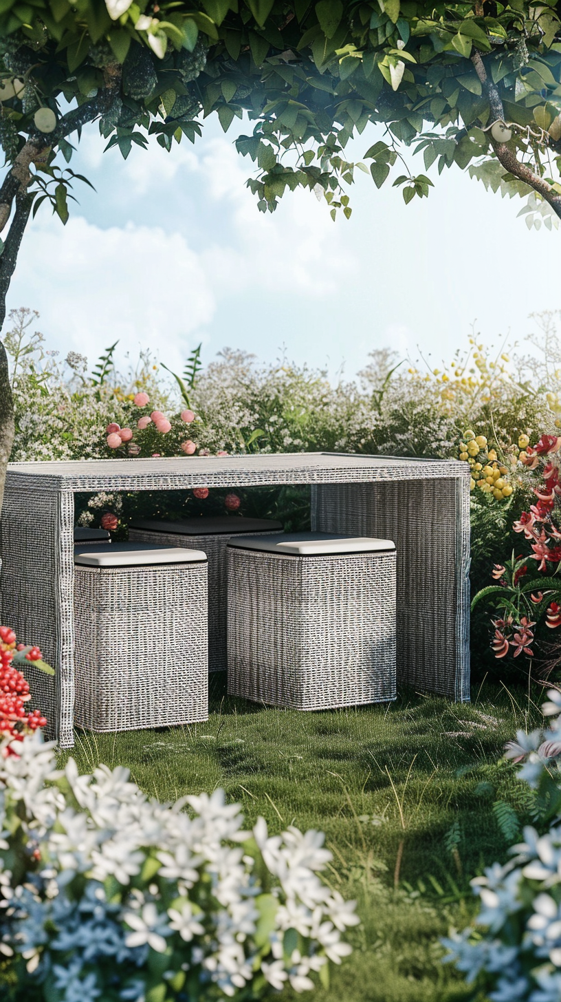 DKD HOME DECOR  TAFEL MET ZES STOELEN (143 X 80 X 100 CM)