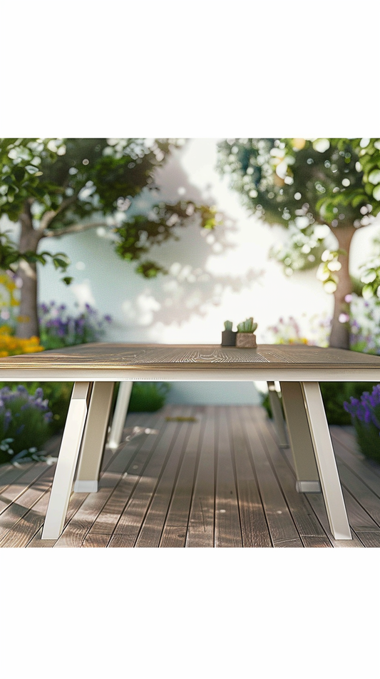 EETTAFEL HOME ESPRIT WIT 230 X 90 X 77 CM