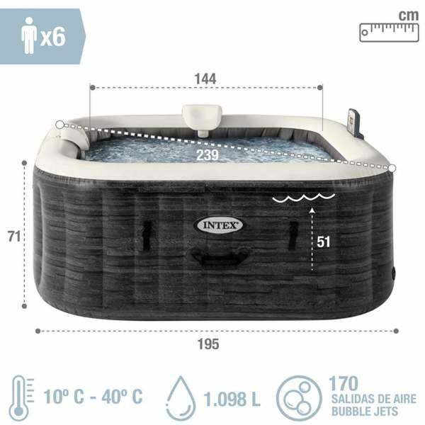 INTEX OPBLAASSPA | INTEX COLORBABY PURESPA BURBUJAS GREYSTONE DELUXE