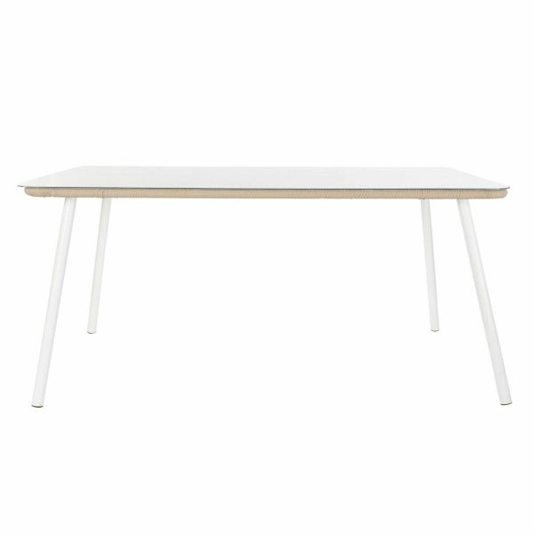 DKD Home Decor TAFEL MET STOELEN BEIGE 78 CM 163 X 95 X 6 CM